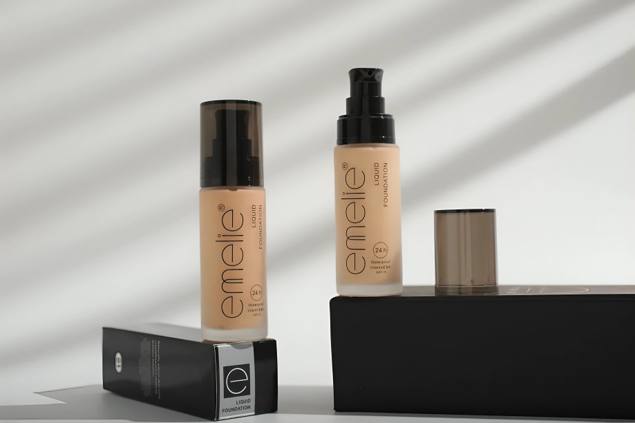 Emelie Matte Liquid Foundation - 24h Water proof Vitamin E& A - oraglowpk