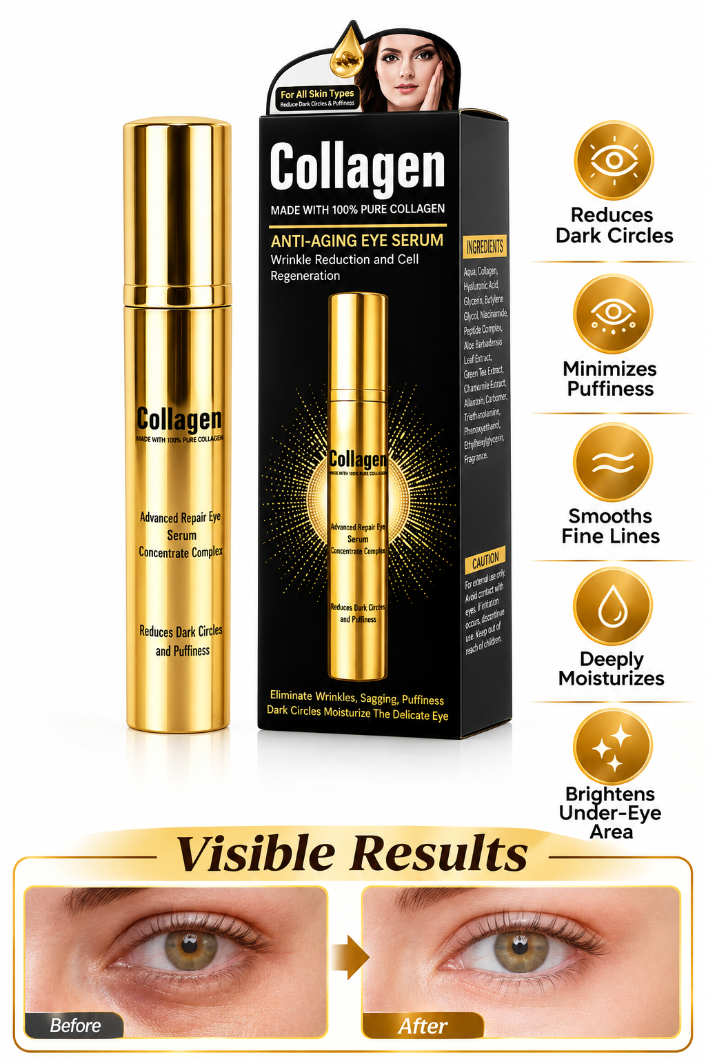 Wokali Anti Aging Collagen Eye Serum - oraglowpk