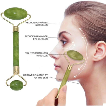 Jade Facial Roller + Gua Sha - oraglowpk