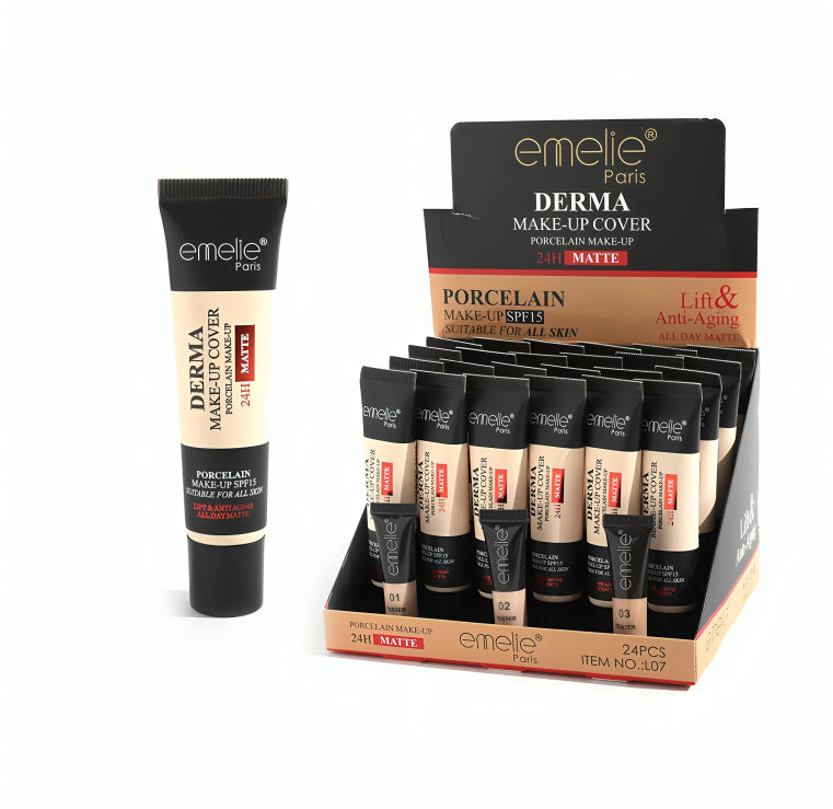 Emelie Derma Makeup Cover Porcelain Makeup 24H Matte Foundation - oraglowpk