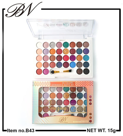 BN Amazing Eyeshadow 36 colours Shimmer & Matte Kit - oraglowpk