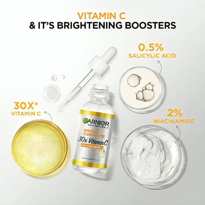 Garnier Bright Complete Booster Vitamin C Serum - 30ml - oraglowpk