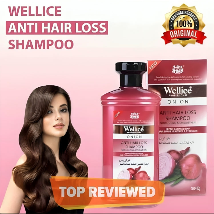 Original Wellice Onion Anti Hair Loss Shampoo - oraglowpk