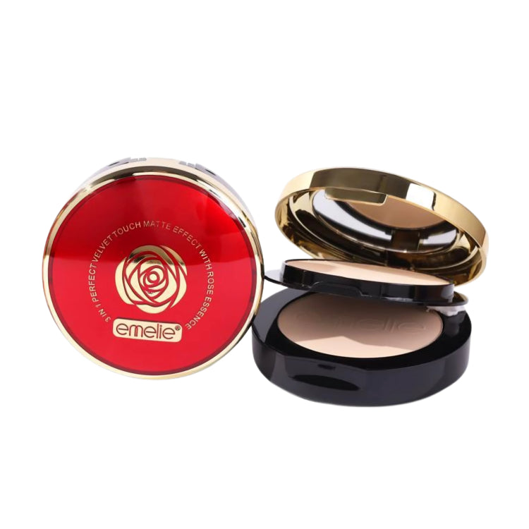 Emelie Perfect Touch Matte Effect With Rose Essence Compact Powder