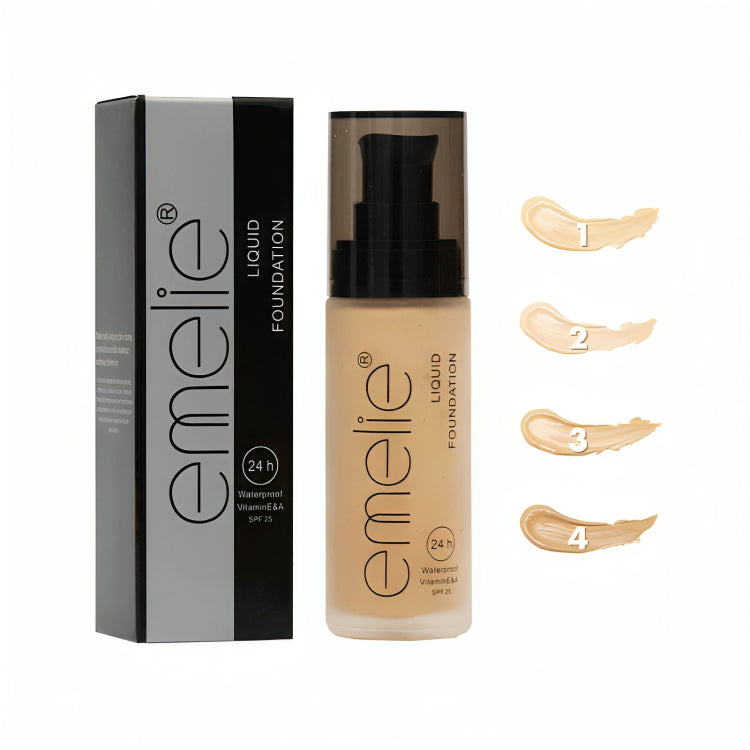 Emelie Matte Liquid Foundation - 24h Water proof Vitamin E& A - oraglowpk