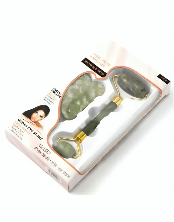 Jade Facial Roller + Gua Sha - oraglowpk