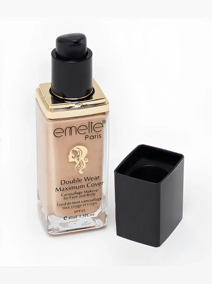 Emelie Paris Double Wear & Maximum Cover Foundation - oraglowpk