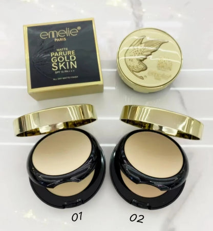 Emelie Matte Parure Gold Skin Compact Powder SPF 15 PA+++