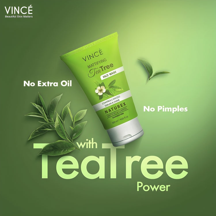VINCE Naturex Tee Tree Face Wash - oraglowpk