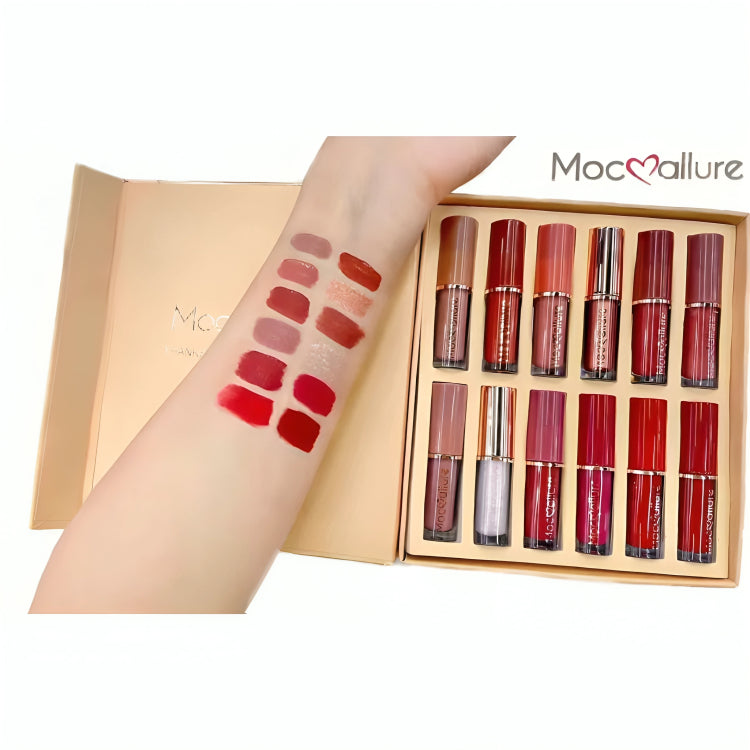 MOCALLURE 12 Pcs Matte Lipgloss - Love Lip Set - oraglowpk