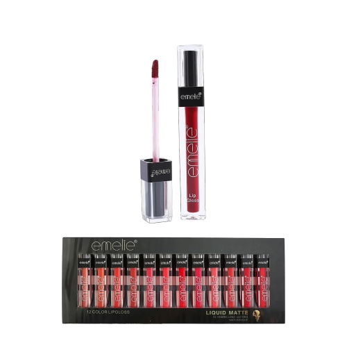 Emelie Matte 24 Hours 12 Color Lipgloss Set - oraglowpk