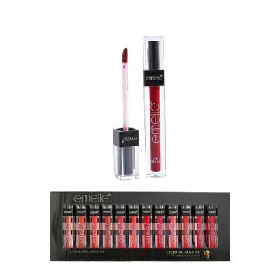 Emelie Matte 24 Hours 12 Color Lipgloss Set - oraglowpk