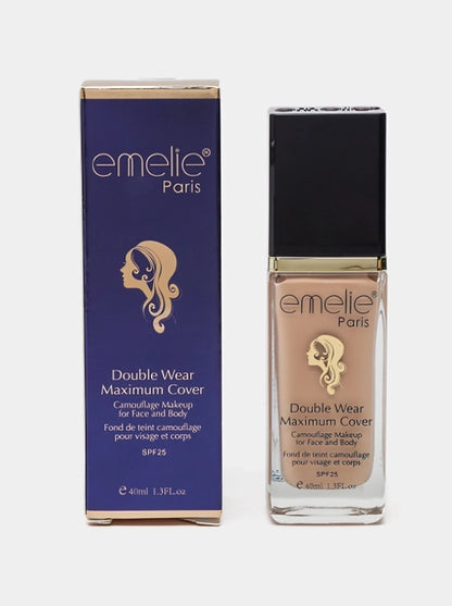 Emelie Paris Double Wear & Maximum Cover Foundation - oraglowpk