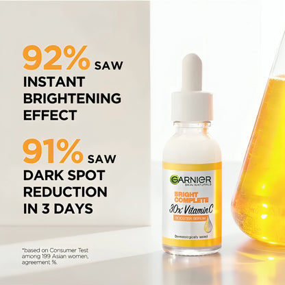 Garnier Bright Complete Booster Vitamin C Serum - 30ml - oraglowpk