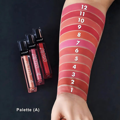 Emelie Matte 24 Hours 12 Color Lipgloss Set - oraglowpk