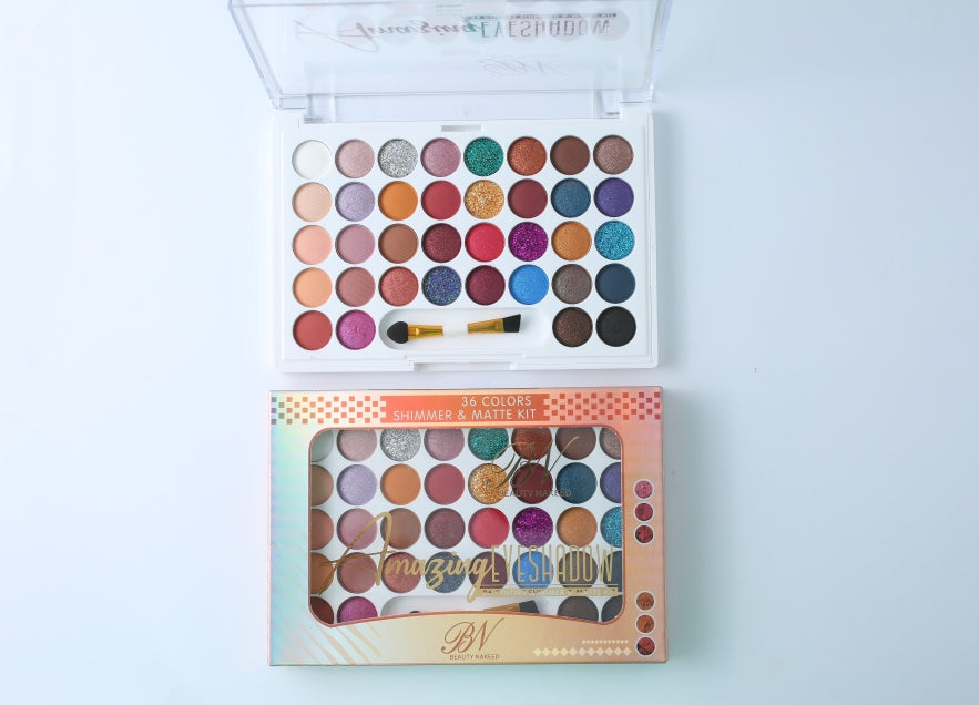 BN Amazing Eyeshadow 36 colours Shimmer & Matte Kit - oraglowpk