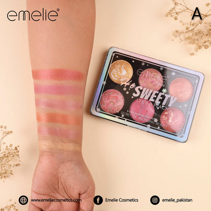 Emelie Hi Sweety 6 Color Blush Kit - oraglowpk