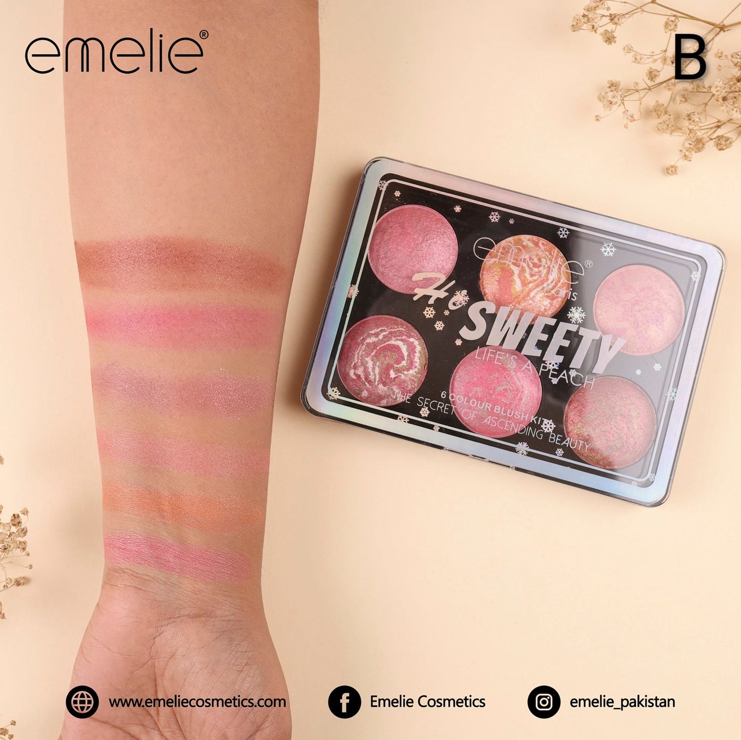 Emelie Hi Sweety 6 Color Blush Kit - oraglowpk