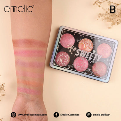 Emelie Hi Sweety 6 Color Blush Kit - oraglowpk