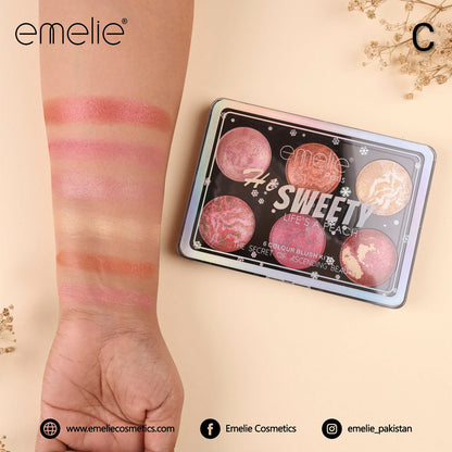 Emelie Hi Sweety 6 Color Blush Kit - oraglowpk