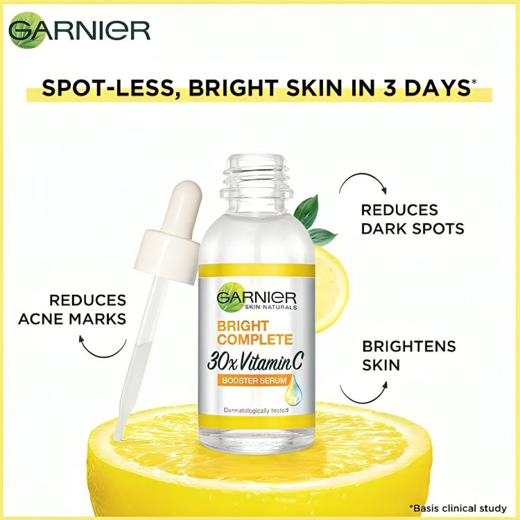 Garnier Bright Complete Booster Vitamin C Serum - 30ml - oraglowpk