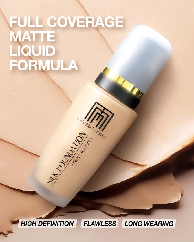 Masarrat Misbah Silk Foundation - Full Coverage Makeup - Oraglowpk