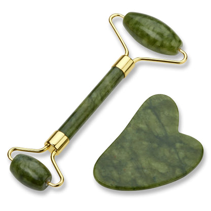 Jade Facial Roller + Gua Sha - oraglowpk