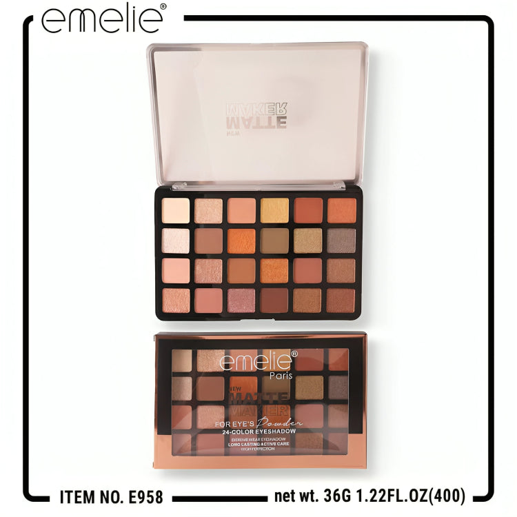 Emelie Matte Eyeshadow 32 Color Kit - 32 highly pigmented matte shades🎨