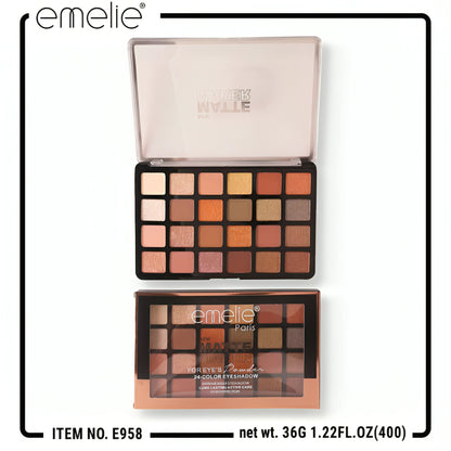 Emelie Matte Eyeshadow 32 Color Kit - 32 highly pigmented matte shades🎨