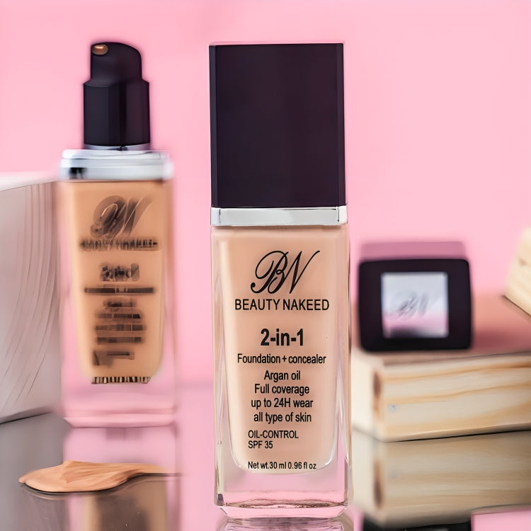 Beauty Nakeed Full Coverage 2 in 1 Foundation+Concealer 30ml - oraglowpk