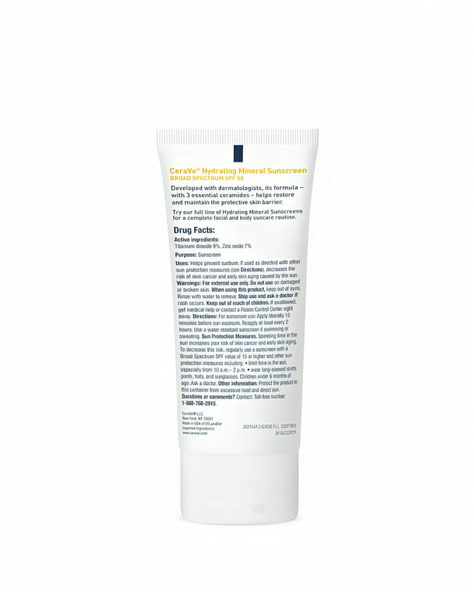 CERA VE Hydrating Mineral Sunscreen - oraglowpk