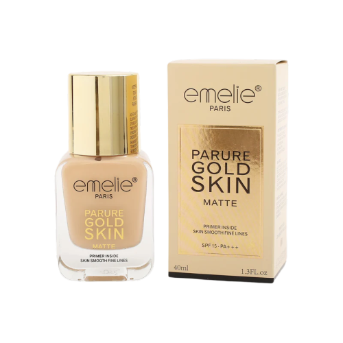 Emelie Paris Parure Gold Skin Matte Foundation - Primer Inside - 40ml - oraglowpk