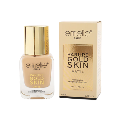 Emelie Paris Parure Gold Skin Matte Foundation - Primer Inside - 40ml - oraglowpk