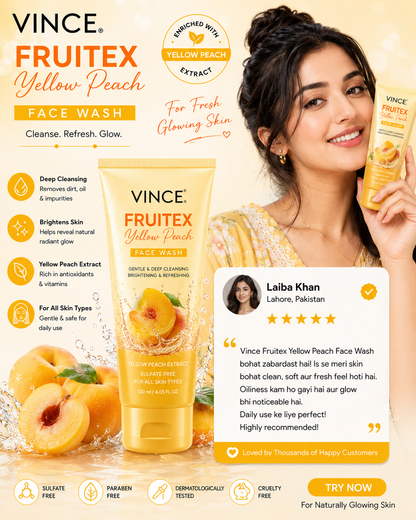 VINCE Fruitex Peach Face Wash - oraglowpk