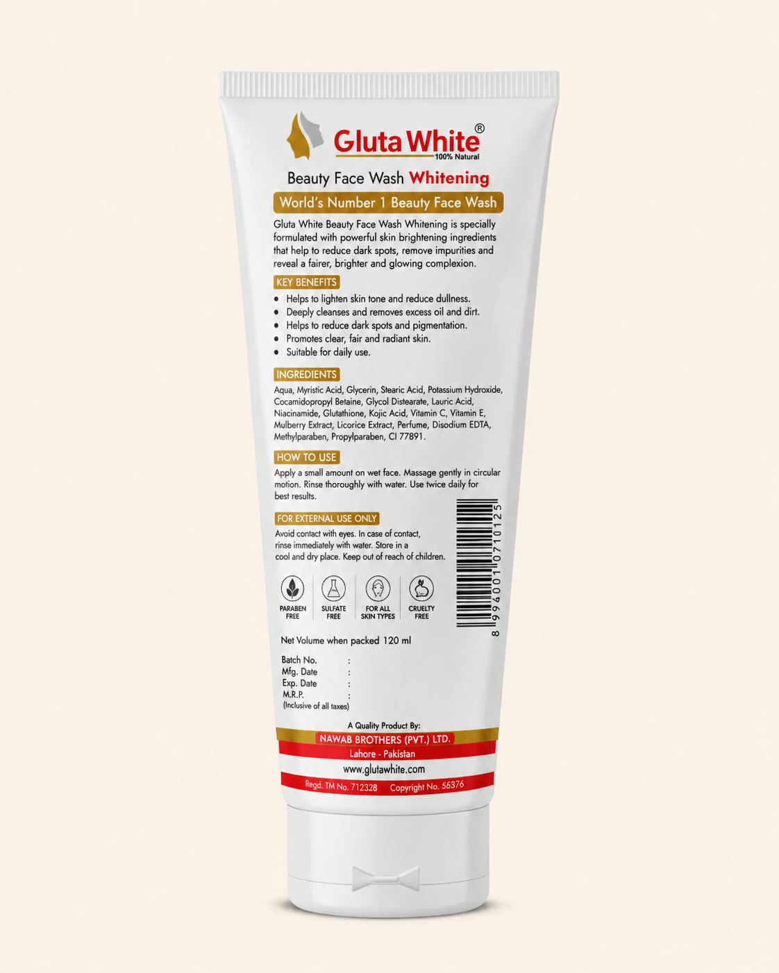 Gluta White Whitening Face Wash