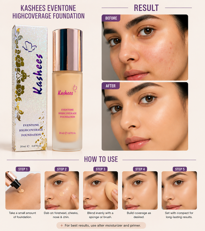 Kashee's Eventone High Coverage Long-Lasting Flawless Foundation
