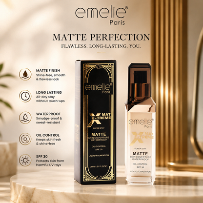 Emelie Matte Extreme Superstay Skin Coverture Foundation - oraglowpk