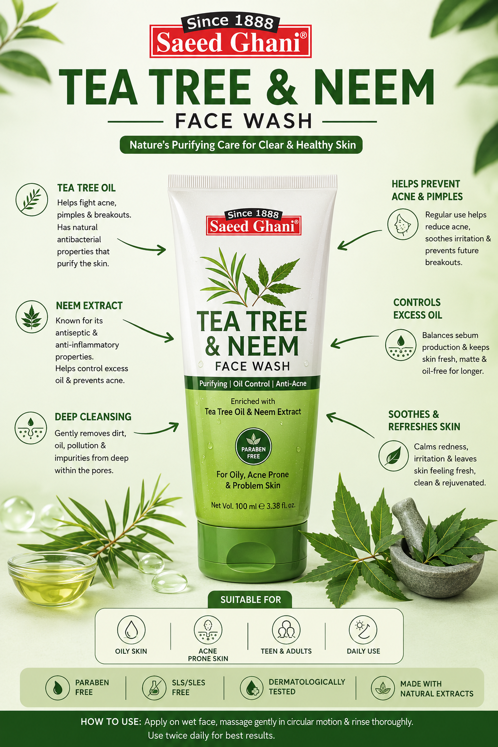 Tea Tree & Neem Face Wash