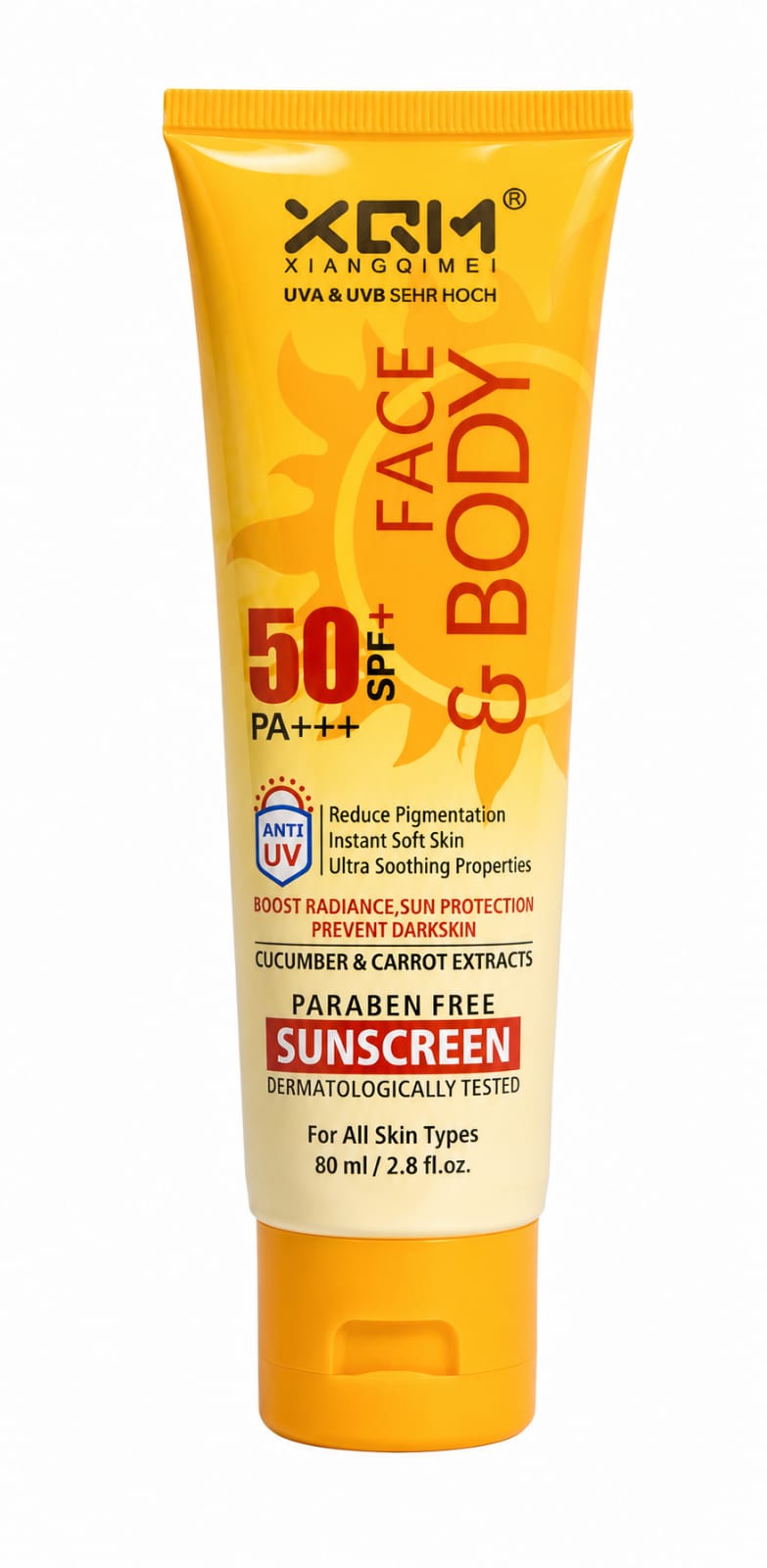 XQM Xiangqimei Paraben Free Sunscreen (Face & Body) - oraglowpk