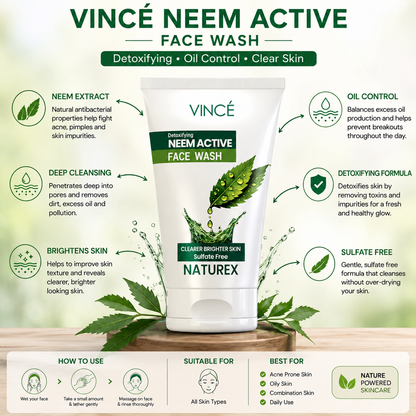 VINCE Naturex Neem Active Face Wash - oraglowpk
