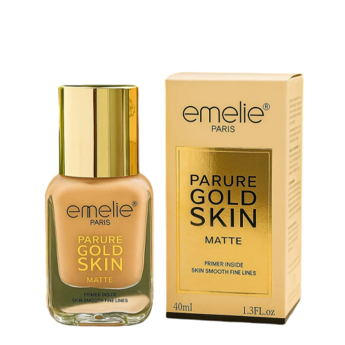 Emelie Paris Parure Gold Skin Matte Foundation - Primer Inside - 40ml - oraglowpk