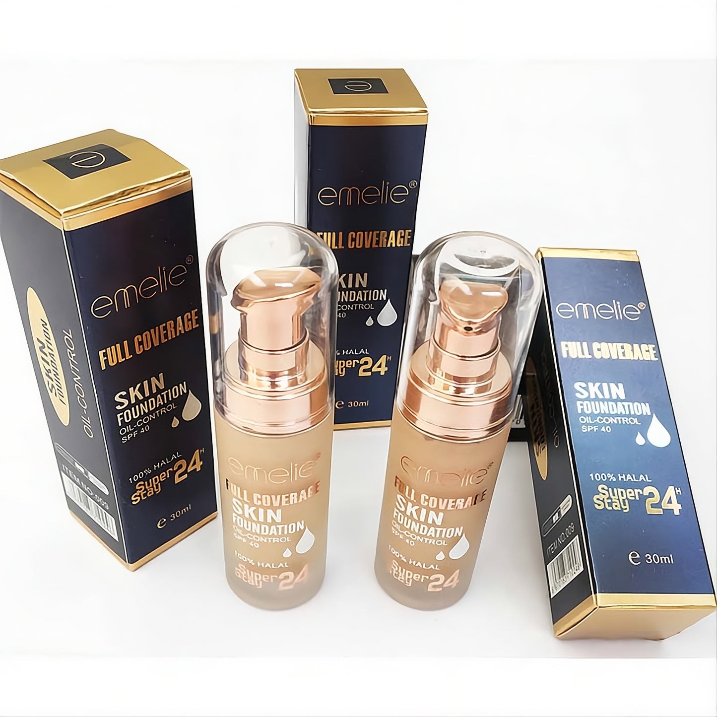 Emelie Paris Full Coverage Foundation (Water Proof & Oil Control)
